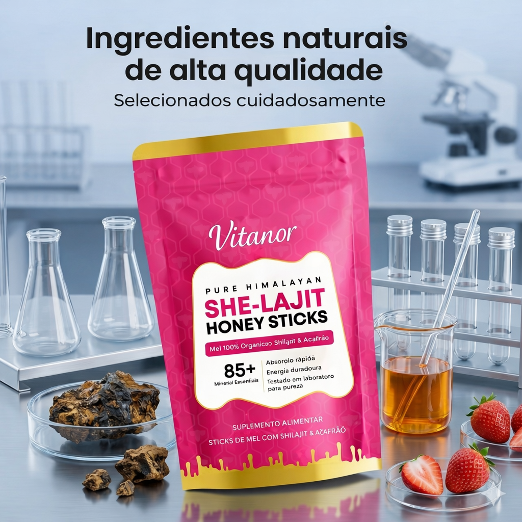 Vitanor™ She-Lajit — Bastões de Mel Puro