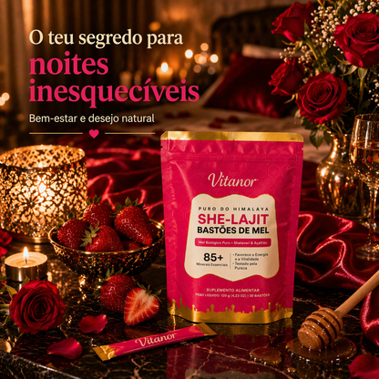 Vitanor™ She-Lajit — Bastões de Mel Puro