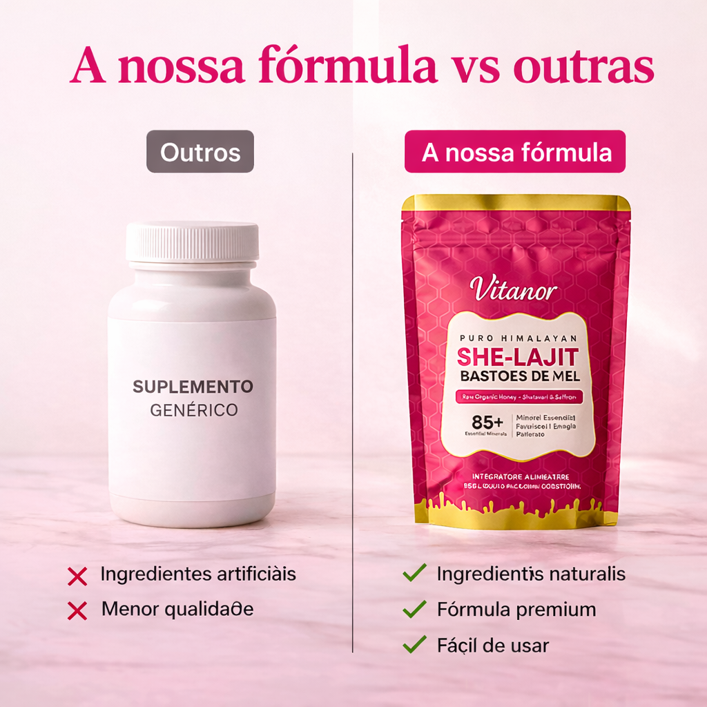Vitanor™ She-Lajit — Bastões de Mel Puro